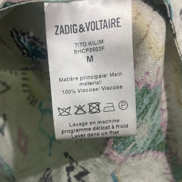 Zadig & Voltaire Tito Kilim Art Pattern Sleeveless Blouse - Picture 4 of 4